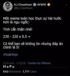  Bài Toán thách thức cả người thông minh nhất: 230 - 220 x 0,5 bằng 5!  - Ảnh 1.