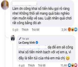 Bị yêu cầu công khai số tiền kêu gọi từ thiện nếu không sẽ gặp quả báo, Công Vinh đáp trả: Tiền túi nhà em mà! - Ảnh 2. Bị yêu cầu công khai số tiền kêu gọi từ thiện nếu không sẽ gặp quả báo, Công Vinh đáp trả: Tiền túi nhà em mà! - Ảnh 2.