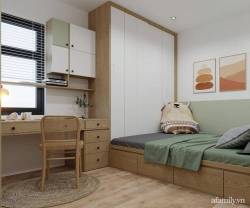 Căn hộ 71m² hạ gục mọi ánh nhìn nhờ điểm nhấn dịu dàng với màu xanh ô liu ở Hà Nội - Ảnh 8.