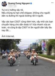 Một nghệ sĩ Việt bức xúc trước đề xuất CSGT làm thay việc shipper của đạo diễn Nguyễn Quang Dũng: Không chia sẻ được thì bớt ý kiến, vui thôi đừng vui quá!  - Ảnh 1.