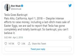 Điểm lại 7 dòng tweet gây bão của Elon Musk khiến cổ phiếu Tesla bốc hơi hàng tỷ USD - Ảnh 7. Điểm lại 7 dòng tweet gây bão của Elon Musk khiến cổ phiếu Tesla bốc hơi hàng tỷ USD - Ảnh 7.