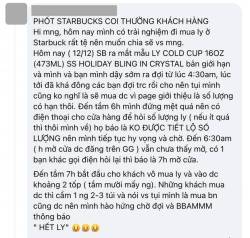 BIẾN CĂNG: Starbucks CN New World bị tố để khách mua một lần 30 cái ly bản giới hạn giá 1,8 triệu, ai xếp hàng sau coi như công cốc? - Ảnh 4. BIẾN CĂNG: Starbucks CN New World bị tố để khách mua một lần 30 cái ly bản giới hạn giá 1,8 triệu, ai xếp hàng sau coi như công cốc? - Ảnh 4.