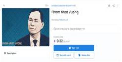  NFT hình tỷ phú Phạm Nhật Vượng giá bao nhiêu?  - Ảnh 1.